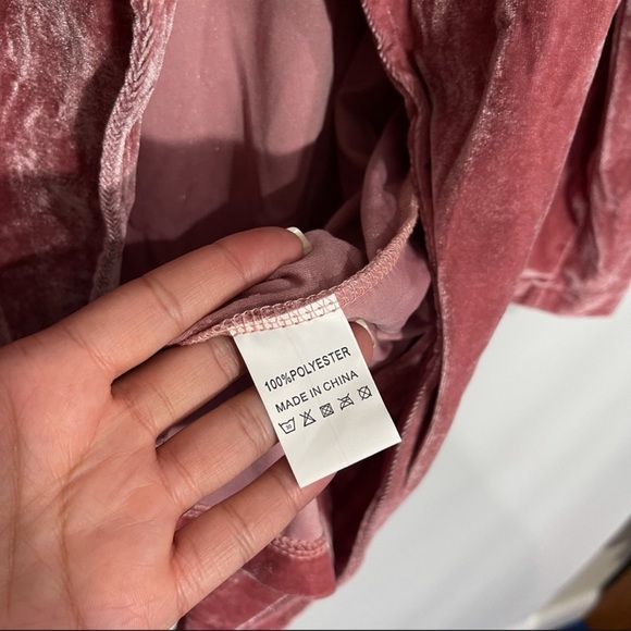 New Amaryllis Velvet Drape Open Front Cardigan - Picture 10 of 13